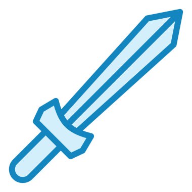 Kılıç. Web simgesi basit illüstrasyon