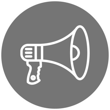 Megafon. Web simgesi basit illüstrasyon