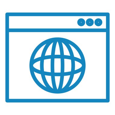 tarayıcı pencere simgesi, vektör illüstrasyonu