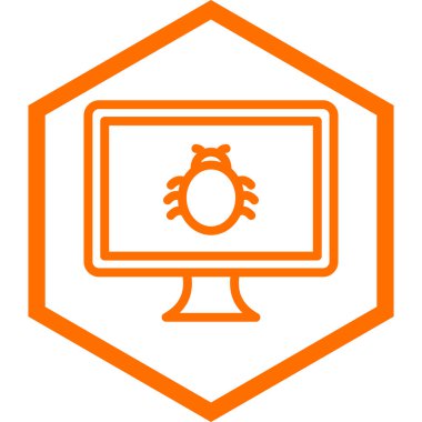 Bilgisayar modern simgesinin vektör illüstrasyonu