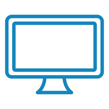Monitör. Web simgesi basit illüstrasyon