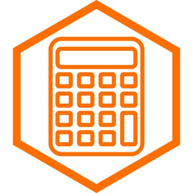 Hesap makinesi. Web simgesi basit illüstrasyon