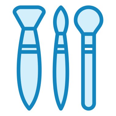 Makyaj Fırçası Modern ikon vektör resimlemesi 