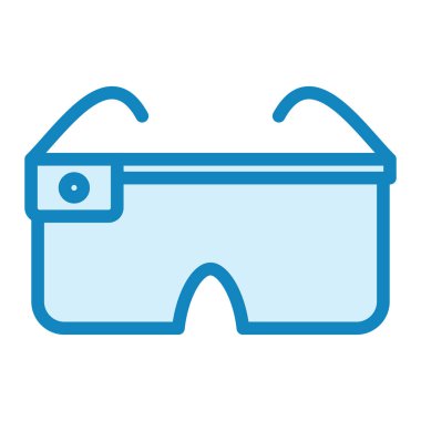 Akıllı gözlük. Web simgesi basit illüstrasyon