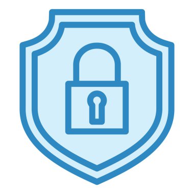 Güvenlik. Web simgesi basit illüstrasyon