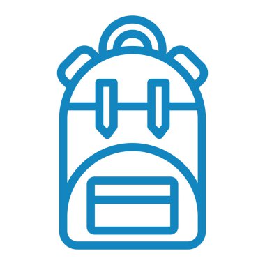 Sırt çantası. Web simgesi basit illüstrasyon