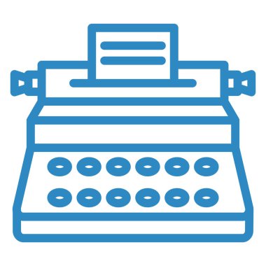 Daktilo. Web simgesi basit tasarım