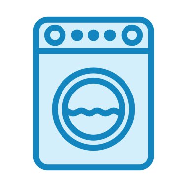 Çamaşır makinesi. Web simgesi basit illüstrasyon 