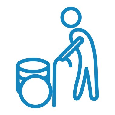 Taşaklı bir adamın vektör çizimi