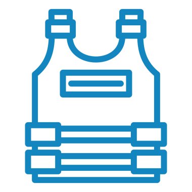 Yelek. Web simgesi vektör illüstrasyonu