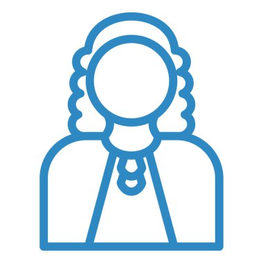 Kadın. Web simgesi basit illüstrasyon