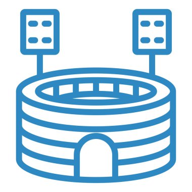 Spor stadyumu. Web simgesi basit illüstrasyon