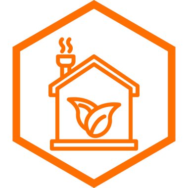 Eco house simge vektör çizim