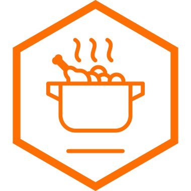 Gıda kabı simgesinin vektör illüstrasyonu