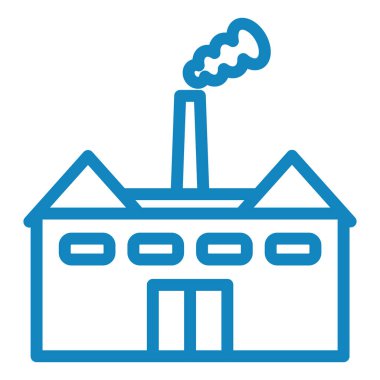 Fabrika. Web simgesi basit illüstrasyon