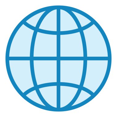 Küre. Web simgesi basit illüstrasyon