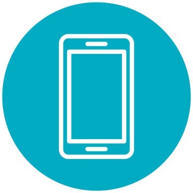 Cep telefonu simgesi, vektör illüstrasyonu