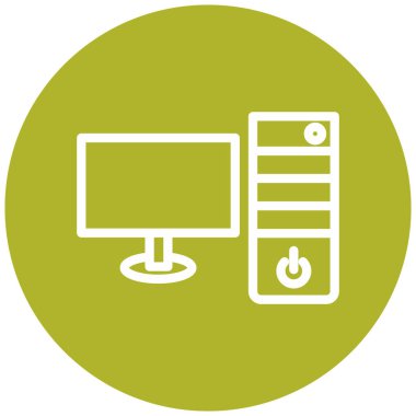 Bilgisayar. Web simgesi basit illüstrasyon