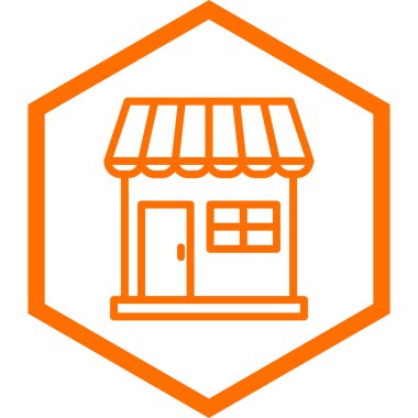 Mağaza simgesinin vektör illüstrasyonu