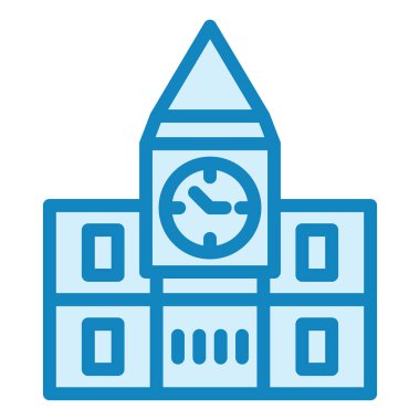 Bina. Web simgesi basit illüstrasyon