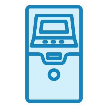 ATM makinası. Web simgesi basit illüstrasyon 