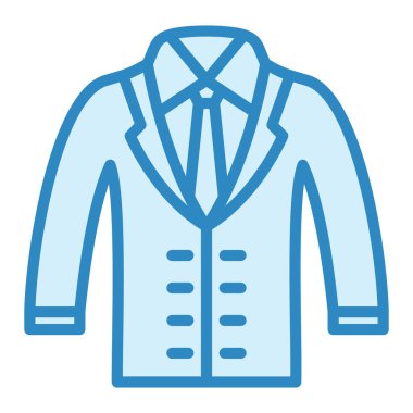 Ceket. Web simgesi basit illüstrasyon