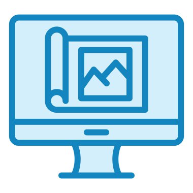 Ayrıntılı plan. Web simgesi basit illüstrasyon