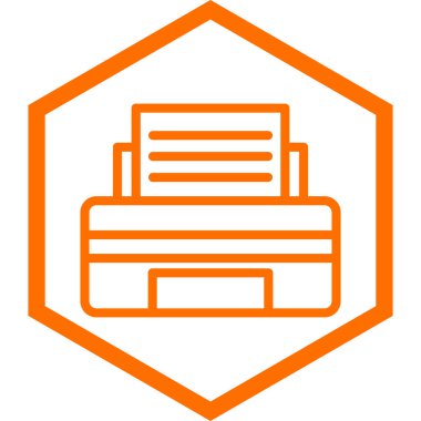 Yazıcı simgesi, vektör illüstrasyonu