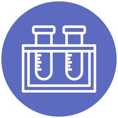 test tübü çizgi vektör simgesi