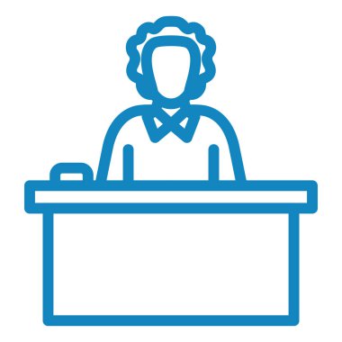 resepsiyon ikonu vektör illüstrasyonu