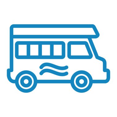 Otobüs. Web simgesi basit illüstrasyon