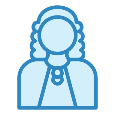 Yargıç. Web simgesi basit illüstrasyon