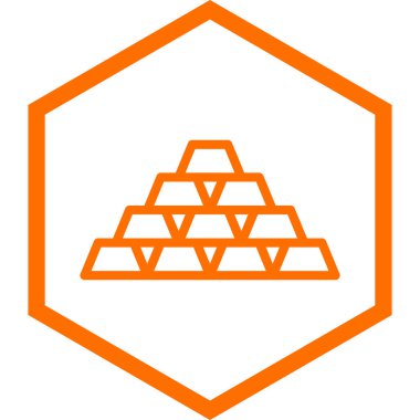 altın külçelerini kutsal kişilerin resmi, vektör çizim