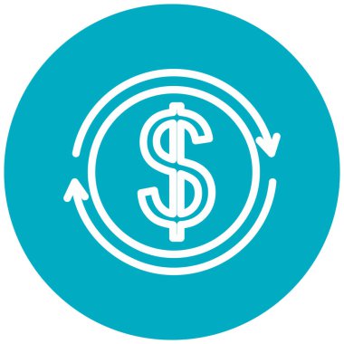 Dolar işareti simgesi, vektör çizimi