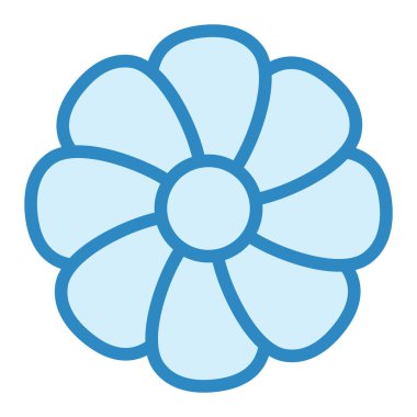 Çiçek açmış. Web simgesi basit illüstrasyon