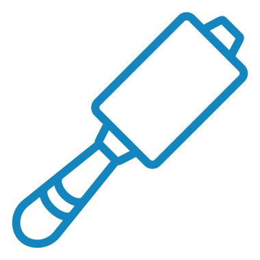 boya fırçası ikon vektörü. İnce çizgi işareti. izole edilmiş sınır sembolü çizimi