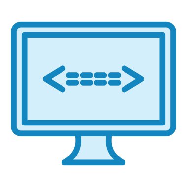 Bilgisayar Arka Ucu simgesi, vektör illüstrasyonu