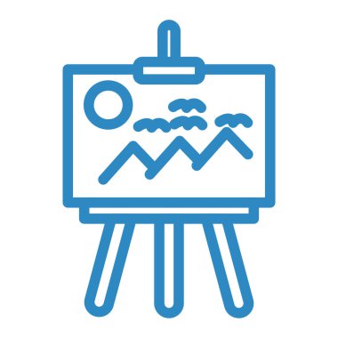 Şövale simge vektör çizim