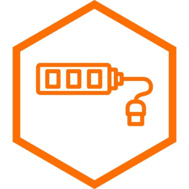 Bir benzin istasyonu simgesinin vektör illüstrasyonu