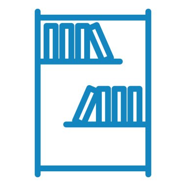 kitaplı raf simgesi, vektör illüstrasyonu basit tasarım