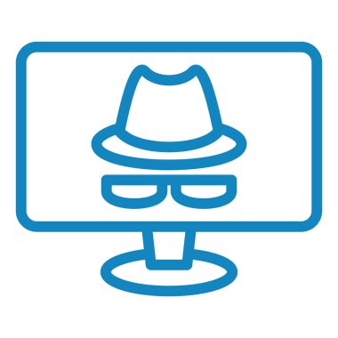 Hacker simgesi vektör illüstrasyonu