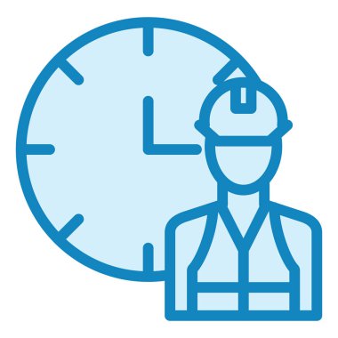 Çalışma saatleri. Web simgesi basit illüstrasyon