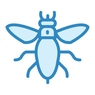 Arı simgesi vektörü. İzole edilmiş kontür sembolü gösterimi 