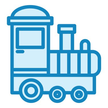 Oyuncak Treni Modern ikon vektör illüstrasyonu