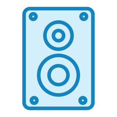 Sözcü simgesi vektörü. ses sistemi işareti. izole edilmiş sınır sembolü çizimi