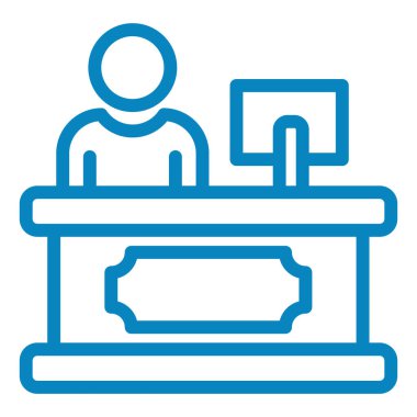 Masa. Web simgesi basit illüstrasyon