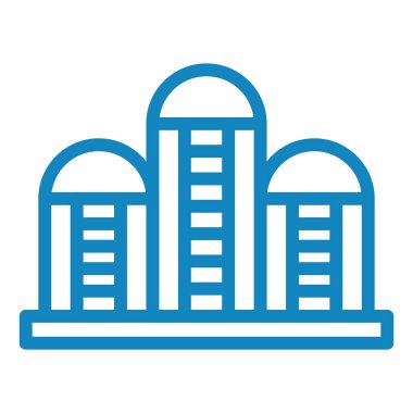 Bina. Web simgesi basit illüstrasyon