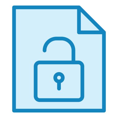 Güvenli Olmayan Belge Modern Simge Vektör İllüstrasyonu