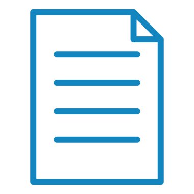 Belge. Web simgesi basit illüstrasyon