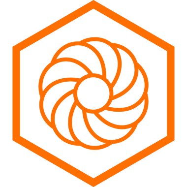 turuncu çiçek ikonu. vektör illüstrasyonu